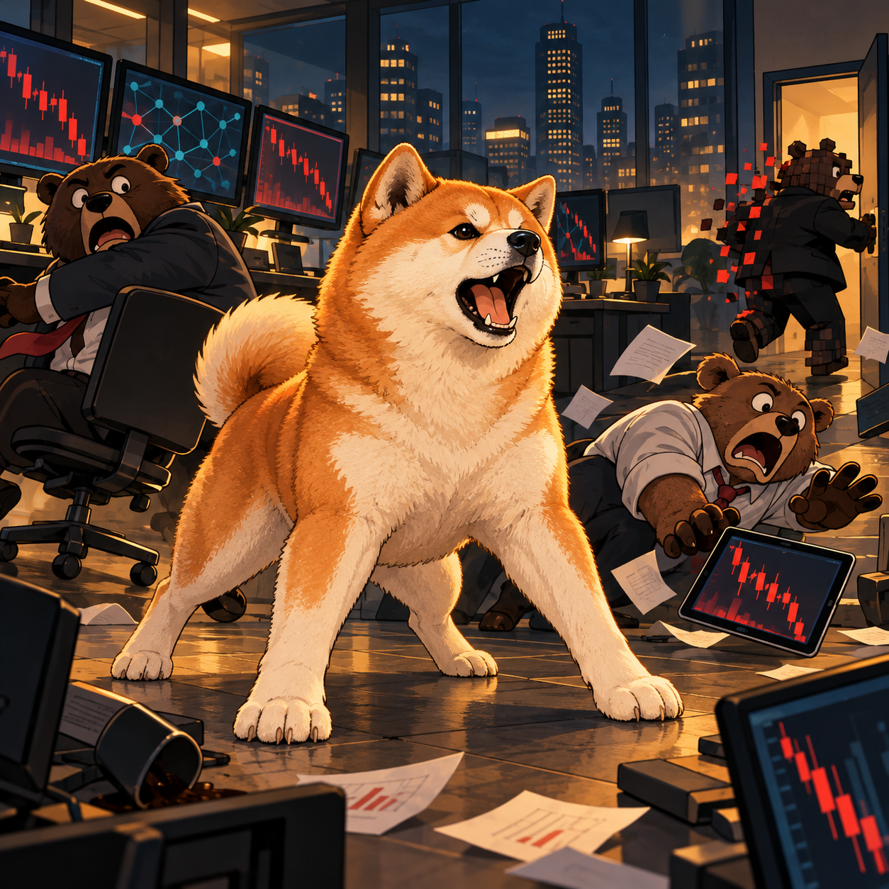 Akita Inu crashing the bear market